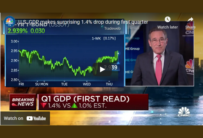 Newsfeed: GDP contracts 1.4 percent…